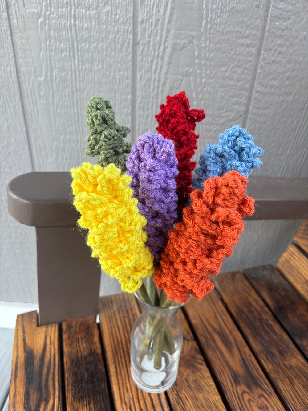 Crochet Rainbow Flowers